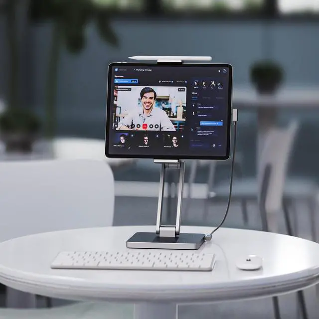 Alt view image 6 of 6 - INVZI MagHub 8-in-1 Docking Station for iPad Pro and Android Tablets, USB C Hub Stand with Adjustable Dual-Hinge, Compatible with M2/M1/M4 iPad Pro/Air, 10th, Mini 6th, Samsung Galaxy, Pixel Tabs