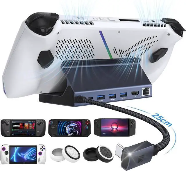 Main image of iVANKY 4K@144Hz/ 4K@120Hz HDMI 2.1 ROG Ally Dock, 8-in-1 Aluminum Docking Station for Steam Deck OLED & ROG Ally X, 100W PD Charge, 1Gbps Ethernet, 3 USB 3.0, Pro Gaming Stand Hub (No PD Adapter)