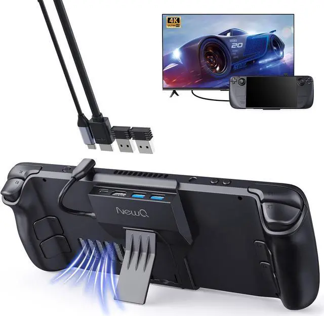 Main image of Steam Deck Dock/Steam Deck OLED Dock, Portable Stand Design Docking Station with HDMI 4K@60Hz, 2 USB-A3.0, PD-in 100W Max, Steam Deck/Steam Deck OLED Accessories