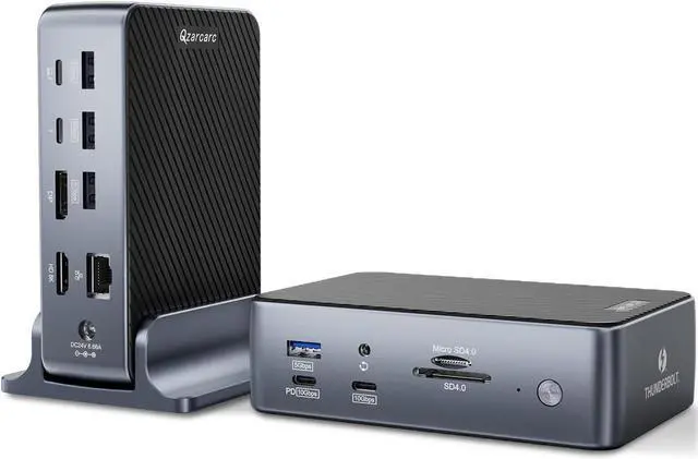 Main image of Thunderbolt 4 Dock (Intel Certified), MacBook Pro Docking Station with 15 in 1, 160W Power, 8K@30Hz or 4K@60Hz, Thunderbolt Hub for Windows&MacBook PC Laptops. USB-C, USB-A, Ethernet, Audio, SD4.0