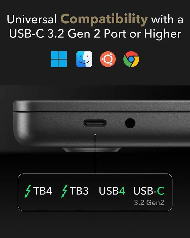 Alt view image 4 of 7 - Cudy 13-in-1 DisplayLink Dual 4K Universal USB C Docking Station, 10Gbps USB-C, 2 HDMI Ports, 2 Display Ports, 4K 60Hz, 1000Mbps RJ45 Port, 100 Watts PD, 150 Watts PSU, CS700