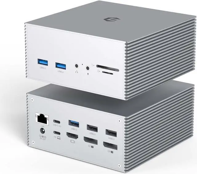 Main image of TOTU USB C Docking Station, Laptop USB-C 4K Triple Display Docking Station with Charging Support (2 4K DP, HDMI, 6 USB Ports, 60W USB PD) for Type C Laptops