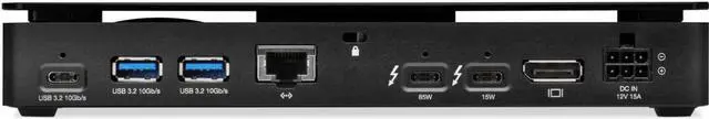 Alt view image 2 of 4 - OWC 10-port Thunderbolt Pro Dock, 85W charging, Dual Thunderbolt 40 Gb/s (USB-C), USB-C and (3) USB Type A 10Gb/s, DisplayPort, 10GbE, CFexpress, SD, Single 8K or Dual 6K 60Hz Displays, For Mac and PC