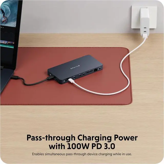 Alt view image 6 of 7 - HyperDrive Next 10 Port Business Class USB C Docking Station for PC/Mac/Chromebook, Pro-Grade 2X File Transfer w/ 10Gbps, 3X Fast Photo/Video Transfer w/SD 4.0, Charges w/ 100W PD Power