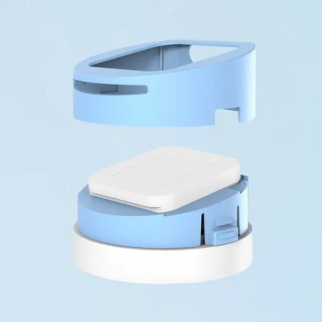 Alt view image 3 of 7 - Dock for Square Reader - Compatible with 1st and 2nd Generation Square Reader, Elegant White Case, Anti-Sleep Feature, Includes 1.5m Cable - Stylish and Functional, Blue.