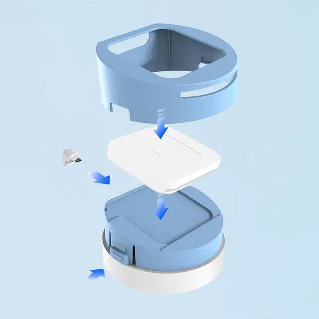 Alt view image 5 of 7 - Dock for Square Reader - Compatible with 1st and 2nd Generation Square Reader, Elegant White Case, Anti-Sleep Feature, Includes 1.5m Cable - Stylish and Functional, Blue.