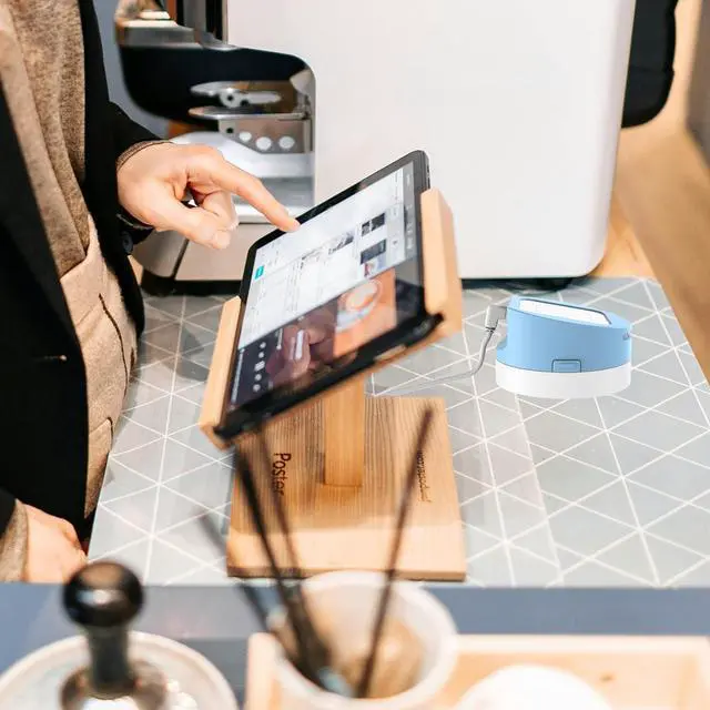 Alt view image 7 of 7 - Dock for Square Reader - Compatible with 1st and 2nd Generation Square Reader, Elegant White Case, Anti-Sleep Feature, Includes 1.5m Cable - Stylish and Functional, Blue.