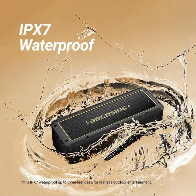 Alt view image 4 of 7 - BOGASING G4 Bluetooth Speaker, Portable Wireless Speakers, 50W Stunning & Balanced Sound with Rich Bass, 24H Playtime, IPX7 Waterproof, Bluetooth 5.3, EQ, TWS, TF-Card, AUX, USB, for Outdoor Home
