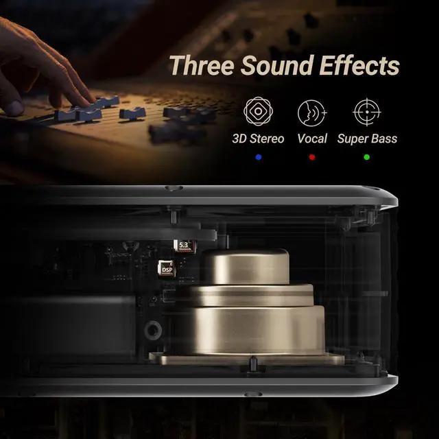 Alt view image 6 of 7 - BOGASING G4 Bluetooth Speaker, Portable Wireless Speakers, 50W Stunning & Balanced Sound with Rich Bass, 24H Playtime, IPX7 Waterproof, Bluetooth 5.3, EQ, TWS, TF-Card, AUX, USB, for Outdoor Home