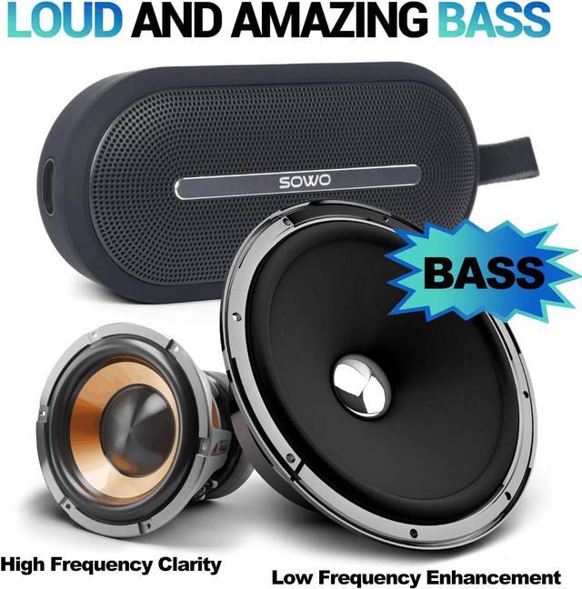 Alt view image 2 of 7 - SOWO Portable Bluetooth Speaker with Powerful Bass - Wireless Speaker with Partyboom Technology - 30W, IP67 Waterproof - Stereo Sound for Outdoor, Camping and Travel Use - Black