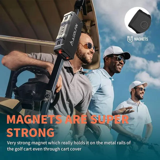 Alt view image 2 of 7 - Golf Cart Speaker, 36H Playtime, 30W Stereo Sound IPX7 Magnetic Bluetooth Speaker with Bicycle Mount, Hook & Light Design, Golf Cart Accessories