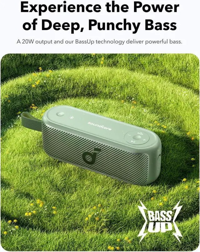 Alt view image 5 of 7 - Soundcore Motion 100 Portable Speaker, Bluetooth Speaker with Wireless Hi-Res, 2 Full Range Drivers for Stereo Sound, Ultra-Portable Design for Outdoor Use, Customizable EQ, Punchy Bass, and IPX7