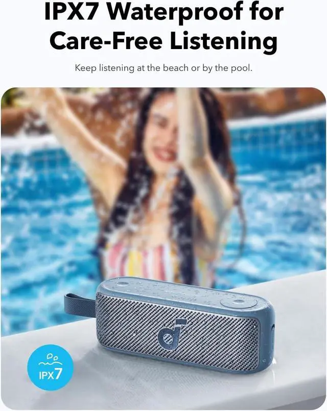 Alt view image 7 of 7 - Soundcore Motion 100 Portable Speaker, Bluetooth Speaker with Wireless Hi-Res, 2 Full Range Drivers for Stereo Sound, Ultra-Portable Design for Outdoor Use, Customizable EQ, Punchy Bass, and IPX7
