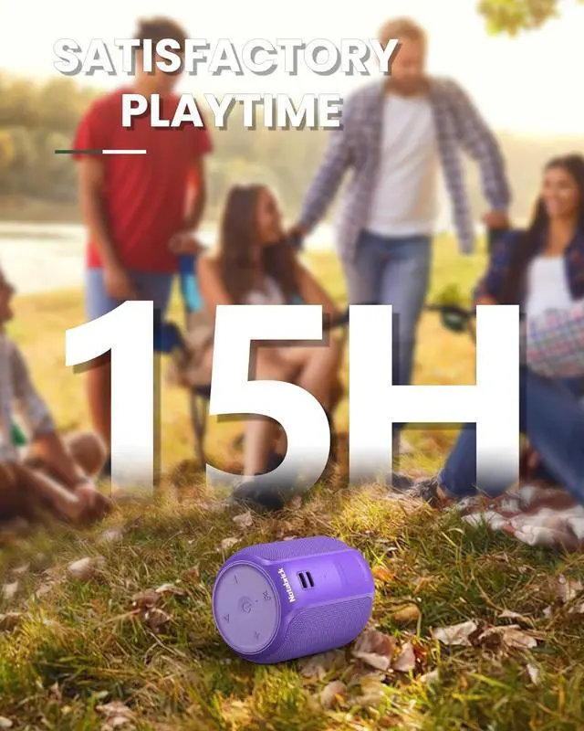 Alt view image 5 of 6 - NOTABRICK Bluetooth Speakers,Portable Wireless Speaker with 15W Stereo Sound, IPX6 Waterproof Shower Speaker, Dual Pairs, Portable Speaker for Party Beach Camping