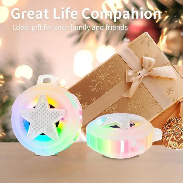 Alt view image 6 of 7 - EBODA Bluetooth Shower Speaker, IP67 Waterproof Portable Speakers, Floating, TF Card, Small Outdoor Speaker with LED Light, True Wireless Stereo for Bike, Beach, Paddle Board, Kayak, Pool, Gifts