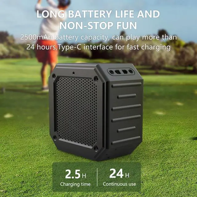 Alt view image 6 of 7 - Golf Speaker, Golf Cart Speakers Bluetooth, Portable Bluetooth Speaker - Magnetic, 15W Loud with Bass, Outdoor IPX7 Waterproof Bluetooth Speaker, Wireless Speaker, Golf Cart Accessories