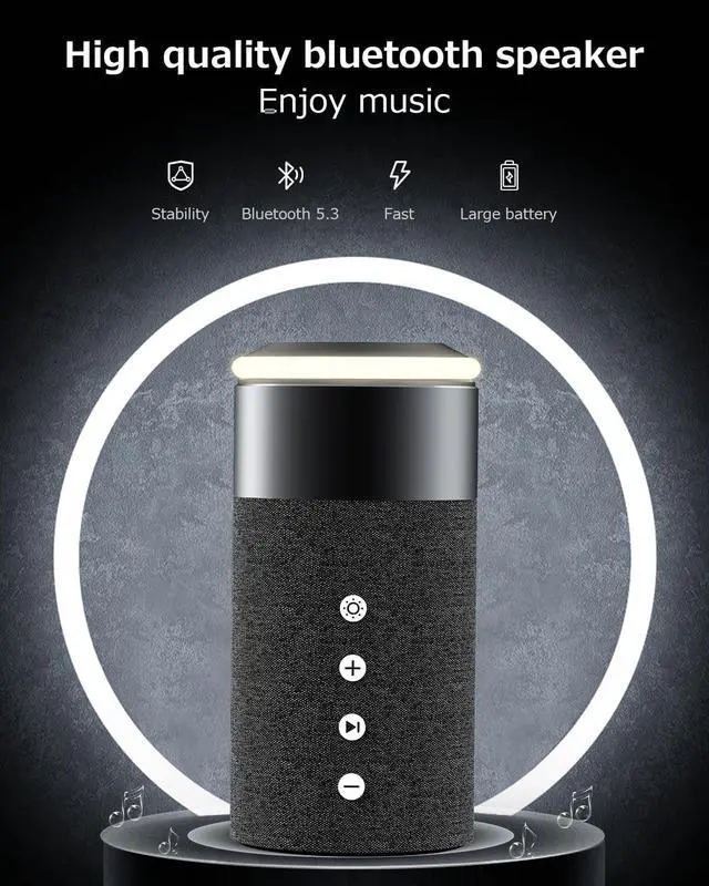 Alt view image 6 of 6 - Bluetooth Speaker, Magnetic Wireless Charger, Bluetooth Speakers with Night Light, 2 in 1 Wireless Charging Station for iPhone 16/15/14/13/12 Series, AirPods Pro/3/2Gift Ideal