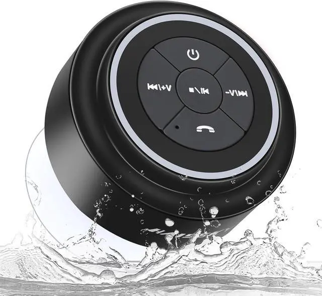 Main image of HAISSKY Bluetooth Shower Speakers, Portable Wireless Speaker with Suction Cup, IP67 Waterproof Outdoor Wireless Speaker, Pairs Easily to Phones, Tablets, Computer, Gift for Men & Women