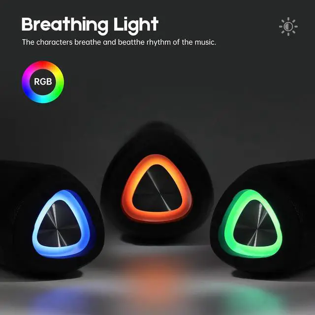 Alt view image 4 of 7 - Bluetooth Speakers, Portable Bluetooth Speaker Wireless with 20W Loud Stereo Sound, TWS Pairing for Outdoor, IPX6 Waterproof Shower Speakers, 36H Playtime, Built-in Mic Radio Mode RGB Lights Speakers