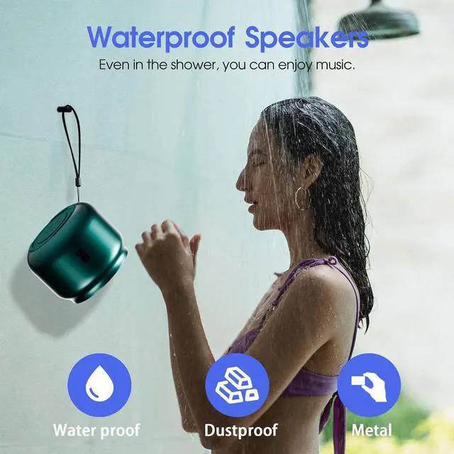 Alt view image 3 of 6 - LFS Portable Bluetooth Speaker,Small Bluetooth Speake,Ultra Long Play 15 Hours,TWS Pairing,Suitable for Home,Pool,Beach,Boating, Hiking, Camping for Waterproof Outdoor Mini Speaker-Green