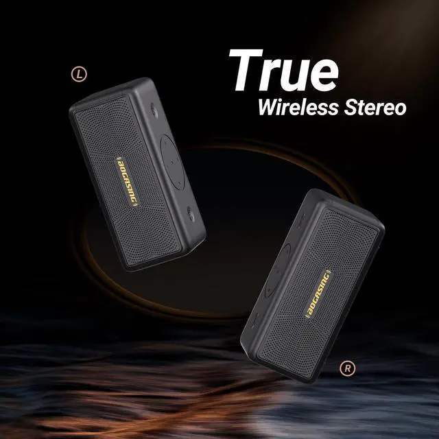 Alt view image 7 of 7 - BOGASING Bluetooth Speakers, M5 Portable Wireless Speaker with 40W Loud Stereo Sound & Punchy Bass, 30H Playtime, IPX7 Waterproof, Bluetooth 5.3, EQ, TWS, TF-Card, AUX, USB, for Outdoor Home (Black)