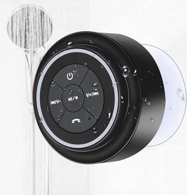Main image of Waterproof Shower Speaker, Portable Bluetooth Speaker with Suction Cup, IPX7 Waterproof Wireless Speaker Teen Boys Gift Ideas for Shower Bathroom, Pool, Travel, Beach