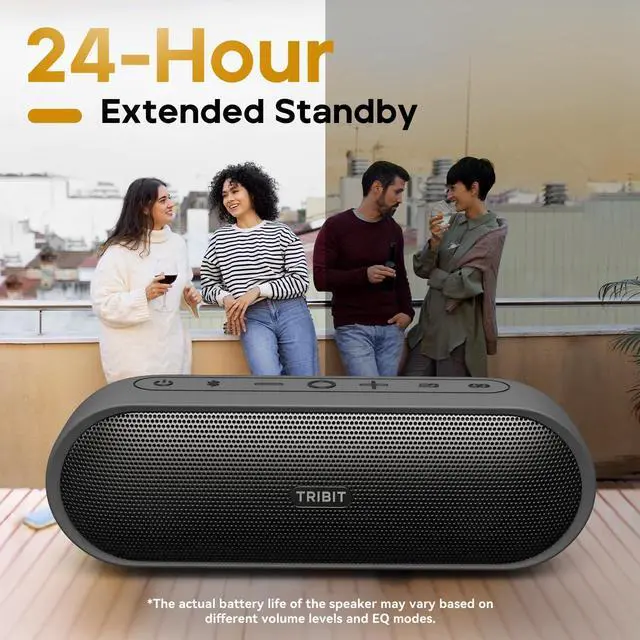 Alt view image 3 of 7 - Tribit Portable Bluetooth Speaker XSound Plus 2, Wireless Speaker 30W with XBass, IPX7 Waterproof, 24-Hour Playtime, Stereo Sound, Built-in Mic, Bluetooth 5.3 for Party, Car, Travel
