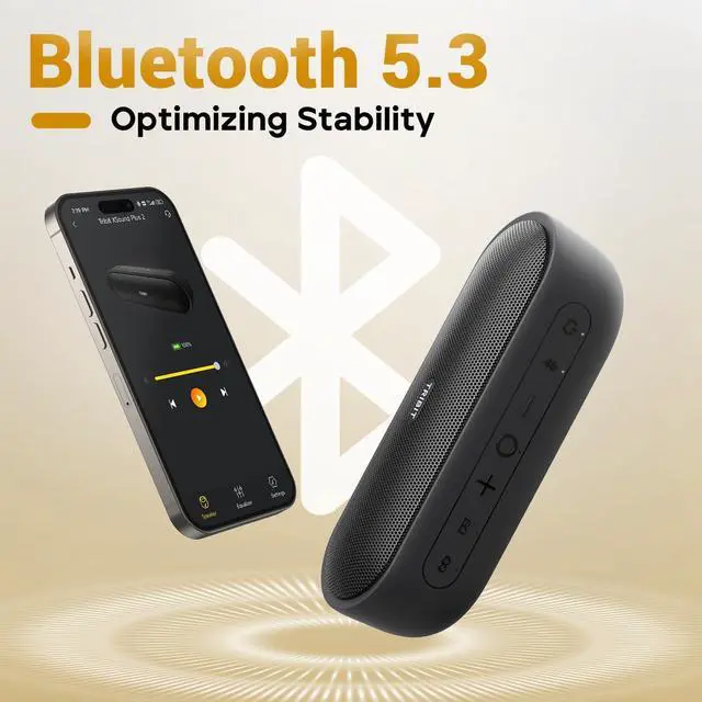 Alt view image 5 of 7 - Tribit Portable Bluetooth Speaker XSound Plus 2, Wireless Speaker 30W with XBass, IPX7 Waterproof, 24-Hour Playtime, Stereo Sound, Built-in Mic, Bluetooth 5.3 for Party, Car, Travel