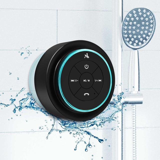 XLeader Upgraded Shower Speaker Certified IPX7 Waterproof Bluetooth Wireless Speaker Electronics Gifts for Girls Boys Men Women Kids 5W Mini