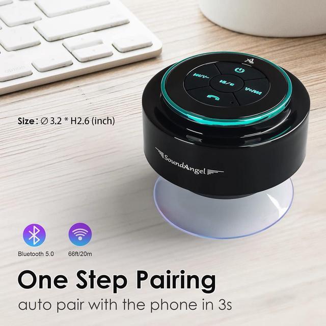 XLeader SoundAngel Mate 2e Gen Pro Douche Luidspreker - IPX7 Waterdicht Bluetooth Roze Goud Met Zuignap