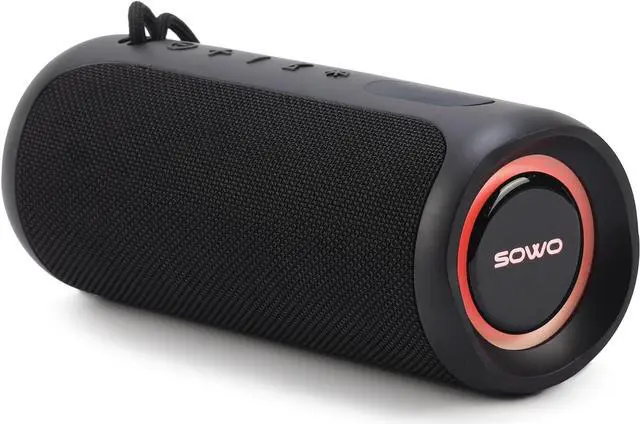 Alt view image 3 of 7 - Wireless Waterproof Bluetooth Speaker - Portable Speaker Loud with Built-in Subwoofer and Tweeter, Extra Bass, Stereo Sound, IP67, Colorful Lights for Party, Outdoor, Camping - Black