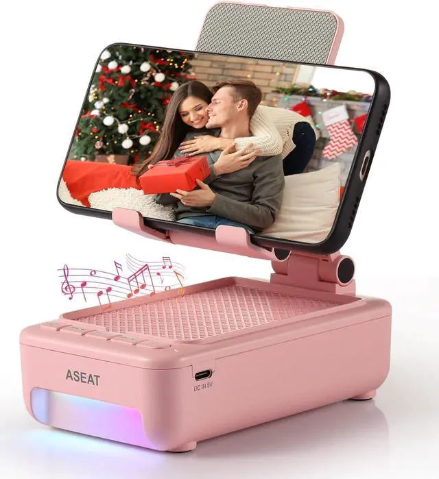 Main image of Gifts for Men Him, Cell Phone Stand with Bluetooth Speaker&Led Color Changing Light, Unique Gifts for Women Dad Her Husband, Birthday Gifts for Men