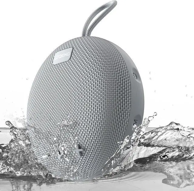 Main image of Wireless Shower Speaker IPX8 Waterproof Bluetooth Speaker, Small Outdoor Portable Speaker, Gray