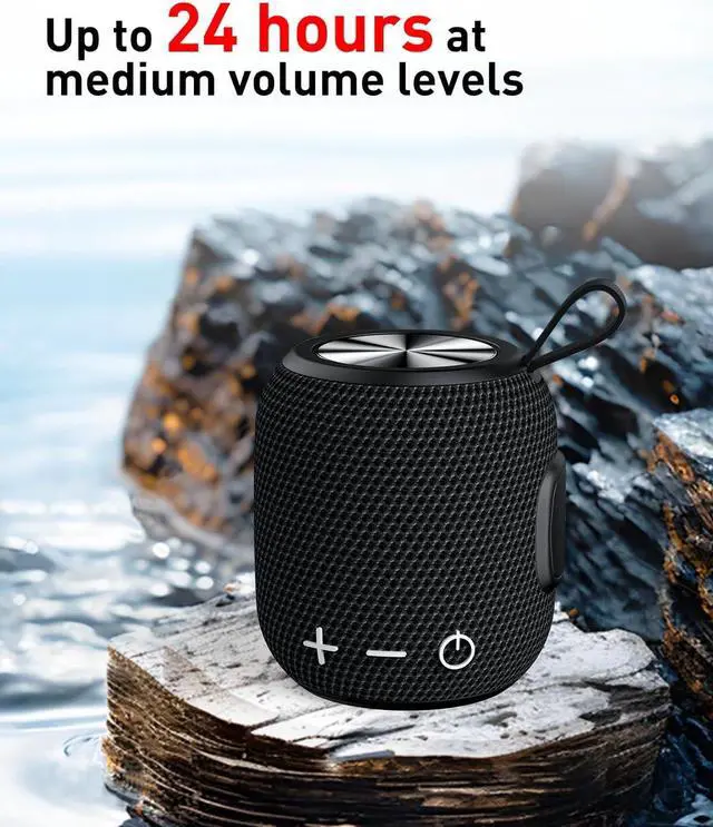 Alt view image 3 of 7 - Portable Bluetooth Speakers Wireless Mini Speaker Bluetooth 5.0, 360 HD Surround Sound Stereo, IPX7 Waterproof for Travel, Pool and Outdoor Shower Speaker