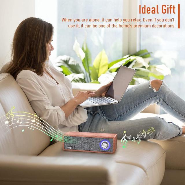 Alt view image 5 of 7 - Smalody Wood Retro Bluetooth Speaker, Portable Mini Wireless Bluetooth Speakers, Vintage Wooden Speaker for Room Decoration, Perfect for Cafes, Restaurants, Vintage Coth Stores, Bedroom etc