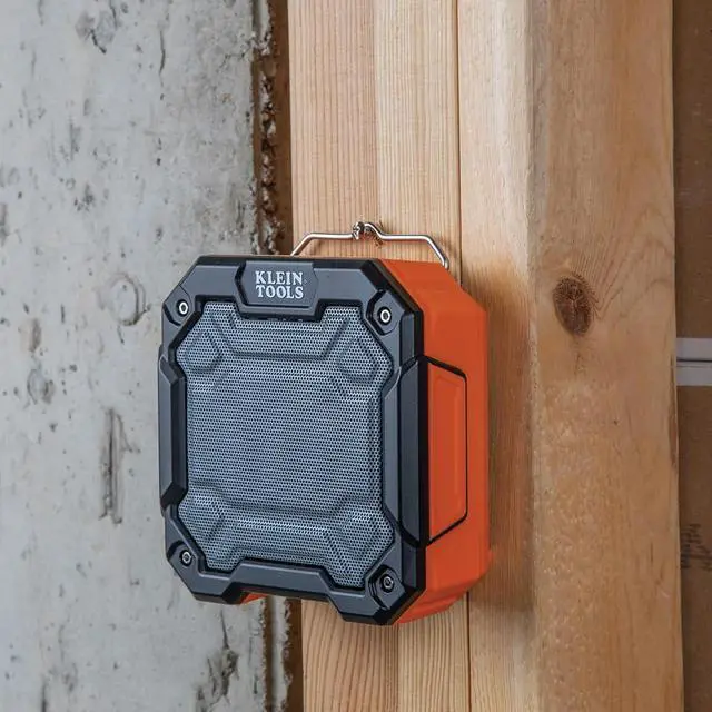 Alt view image 6 of 7 - Klein Tools AEPJS3 Bluetooth Jobsite Speaker With Magnet and Hook, 20-Hr Run Time, Charge Via USB A or C, Pair Multiple Speakers Via Broadcast, Hands Free Capable