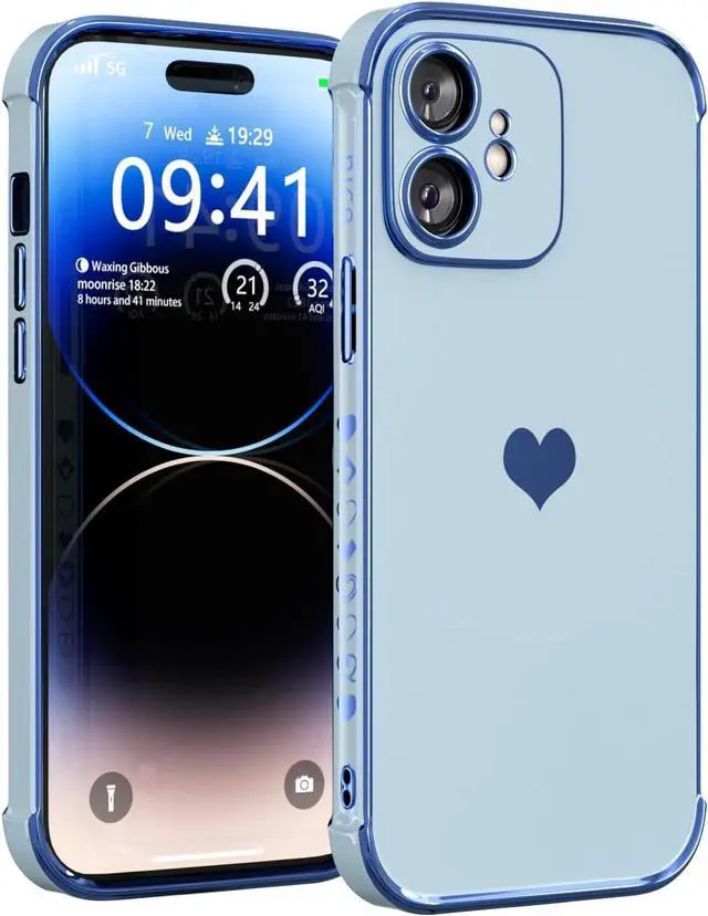 Main image of Design for iPhone 11 Case for Women Soft Phone Case 11 iPhone 6.1 & Bumper Shockproof Corner (Blue)