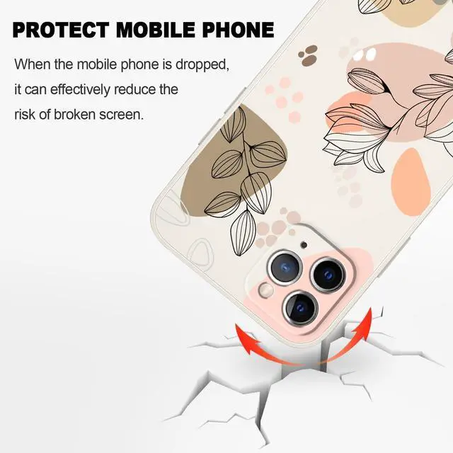 Alt view image 4 of 7 - for iPhone 11 Pro Case, for iPhone 11 Pro Phone Case Side Creative Morandi Line Flower Design Prints Slim Soft Shockproof Cover Protective for iPhone Case 11 Pro-Morandi White