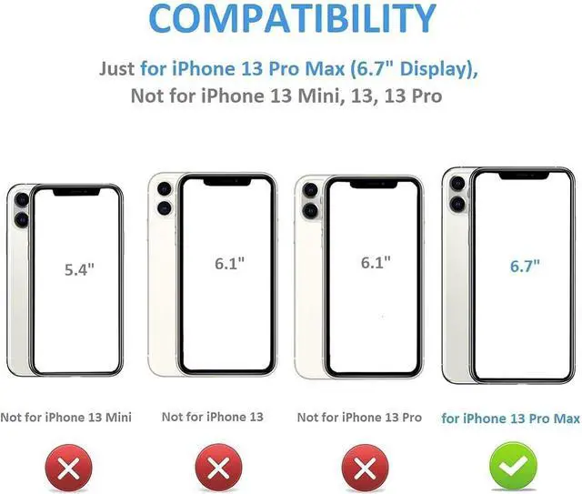 Alt view image 2 of 7 - ONETOP Compatible with iPhone 13 Pro Max Wallet Case with Card Holder,PU Leather Kickstand Card Slots Case, Double Magnetic Clasp and Durable Shockproof Cover 6.7 Inch(Blue)