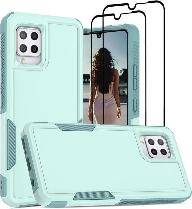 Main image of Jeylly for Galaxy A42 5G Case, Military-Grade Drop Protection, Shock-Absorbing Air-Guard Corners Hard Matte Back Silicone Defense Bumper Designed for Samsung A42 5G Phone Case, Turquoise