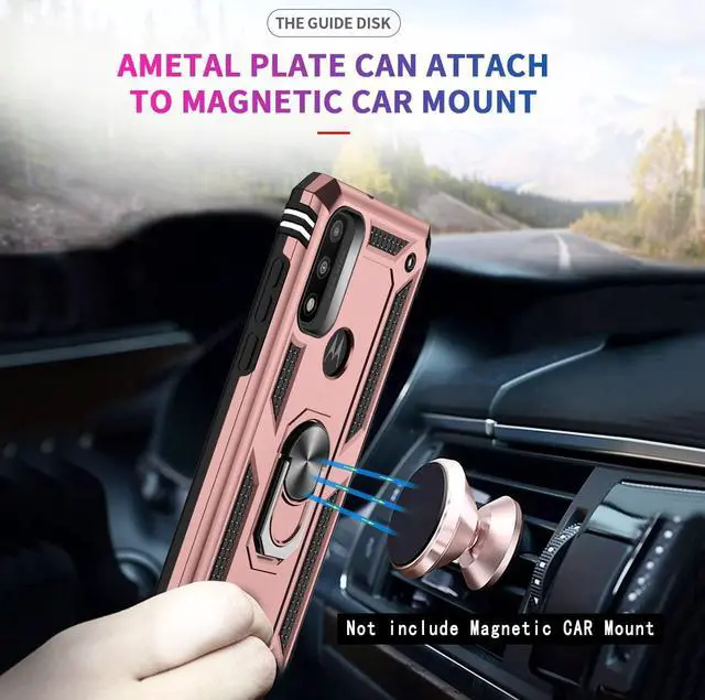 Alt view image 4 of 7 - LeYi for Motorola Moto G Play 2023 Phone Case, Moto G Pure/G Power Case 2022 with 2 Pcs Tempered Glass Screen Protector, Military-Grade Protective Motorola G Play 2023 Case with Kickstand, Rose Gold