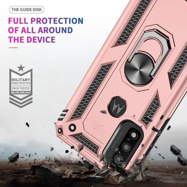 Alt view image 6 of 7 - LeYi for Motorola Moto G Play 2023 Phone Case, Moto G Pure/G Power Case 2022 with 2 Pcs Tempered Glass Screen Protector, Military-Grade Protective Motorola G Play 2023 Case with Kickstand, Rose Gold