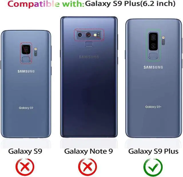 Alt view image 2 of 7 - LeYi for Galaxy S9 Plus Phone Case, Samsung Galaxy S9 Plus Case with [2 Pack] 3D Curved Screen Protector for Men Women, [Military-Grade] Ring Kickstand Protective Case for Galaxy S9 Plus, Green