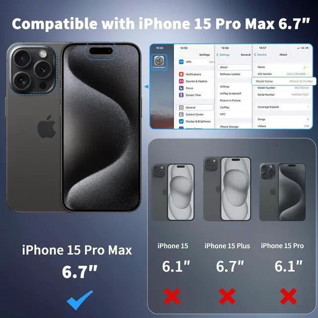 Alt view image 2 of 7 - CACOE Magnetic Case for iPhone 15 Pro Max 2023 6.7 inch-Compatible with MagSafe & Magnetic Car Phone Mount,Anti-Fingerprint TPU Thin Phone Cases Cover Protective Shockproof Dark Green