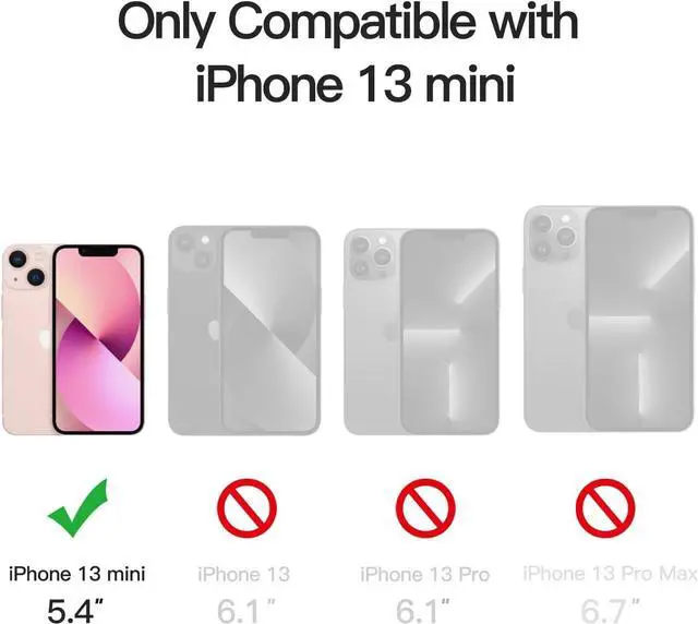 Alt view image 2 of 6 - JETech Magnetic Case for iPhone 13 Mini 5.4-Inch Compatible with MagSafe, Translucent Matte Back Slim Shockproof Phone Cover (Pink)