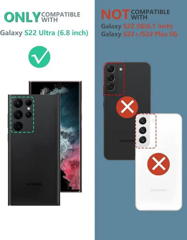 Main image of FNTCASE for Samsung Galaxy S22 Ultra Case: Built-in Screen Protector & Kickstand Full-Body Dual Layer Rugged Military Grade Shockproof Protection Heavy Duty Protective Phone Cover 5G-Blue