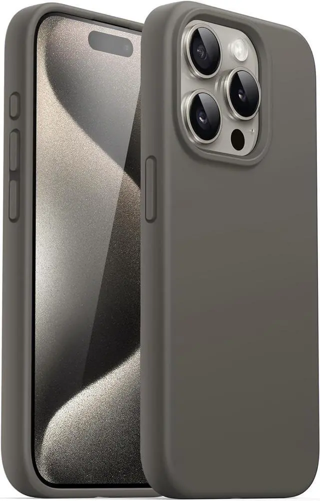 Main image of JETech Silicone Case for iPhone 15 Pro Max 6.7-Inch, Silky-Soft Touch Full-Body Protective Phone Case, Shockproof Cover (Clay)