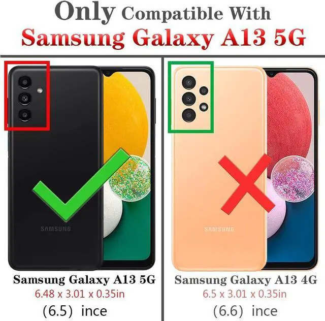 Alt view image 2 of 6 - Yiakeng Samsung A13 5G Case, Galaxy A13 5G Case with HD Screen Protector, Military Grade Protective Cases with Ring for Samsung Galaxy A13 5G(Red)