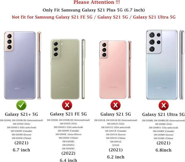 Alt view image 2 of 7 - for Samsung Galaxy S21 Plus Case with Camera Lens Cover HD Screen Protector, Military-Grade Drop Tested Magnetic Ring Holder Kickstand Protective Phone Case for Samsung Galaxy S21+ Plus 5G (Purple)