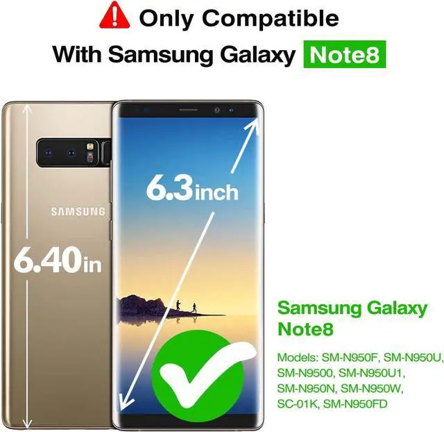 Alt view image 2 of 7 - Rayboen Case for Samsung Galaxy Note 8, Crystal Clear Designed Shockproof Non-Slip Cell Phone Case, Hard Plastic Back & Soft TPU Frame Thin Protective Cover for Samsung Galaxy Note 8, 6.3 inch